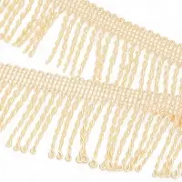 Бахрома жгут, 6,5 см, 20 м&plusmn;0.5, цвет молочный