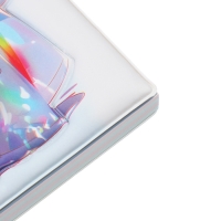 Записная книжка подарочная на гребне 80л,линия, цветной блок,облож.ПВХ 3D Аниме(17,7х13,7см)   10539