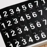 Наклейки на клавиши пианино 2.4&times;1.4 см, 88 клавиш