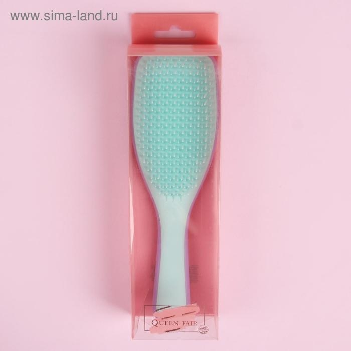 Расчёска массажная, 6,5 &times; 22 см, цвет МИКС