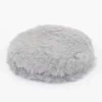 Зеркало складное &laquo;Мех&raquo;, d=8 см, с увеличением, с искусственным мехом, серое