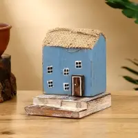 Сувенир "Дом" дерево Албезия 9х11х11 см, цв. синий