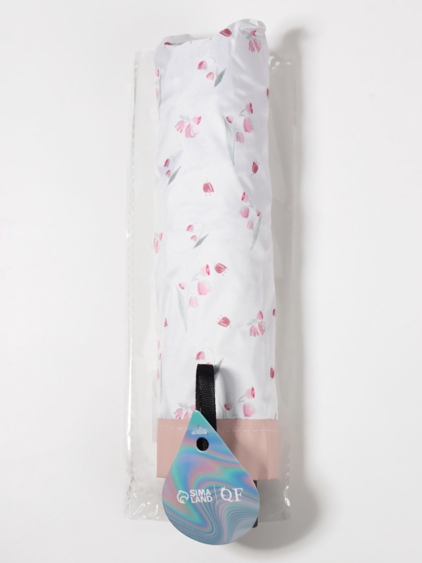 Зонт механический &laquo;Цветы&raquo;, 4 сложения, 8 спиц, R=48/56 см, d=96 см, МИКС