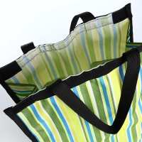 Сумка хозяйственная складная на липучке, 2 колеса, цвет зелёный