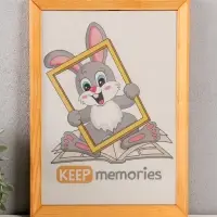 Фоторамка дерево 21х30 см, сосна №2 (пластиковый экран)