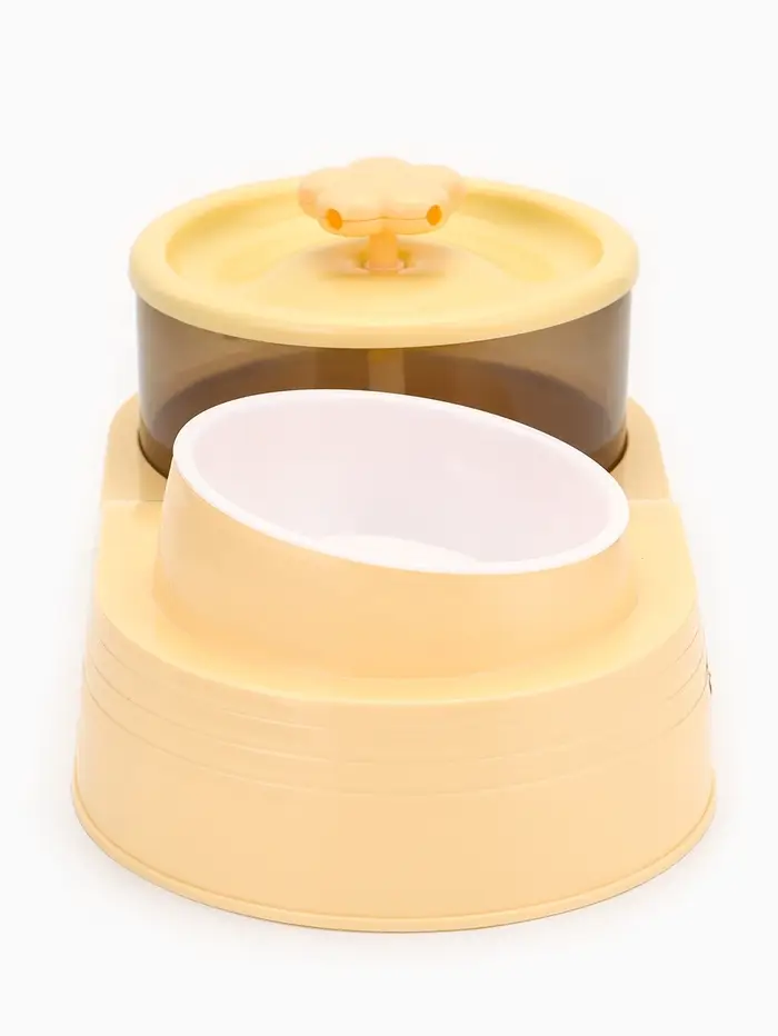 Фонтан для животных с миской, 34&times;17.5&times;11.5 см, бежевый