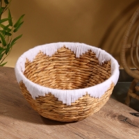 Корзина плетеная 40x40x20 см, водный гиацинт