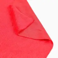 Лоскут ткани длинноворсовый на трикотажной основе, 50х50, цвет красный