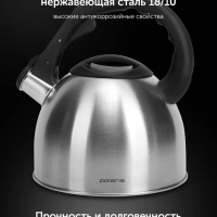 Чайник для плиты со свистком 2,2 л. для индукции