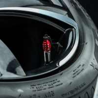 Колпачок на вентиль TORSO, граната, красный, набор 4 шт