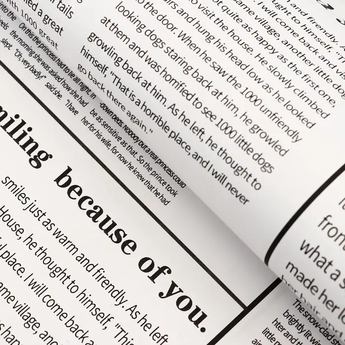 Плёнка матовая двухсторонняя &laquo;Газета&raquo; красный, 0.58&times;0.58 м