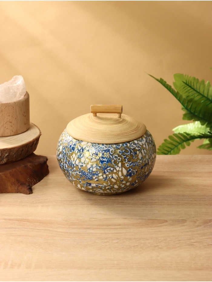 Банка для сыпучих продуктов 15х15х14 см, бамбук