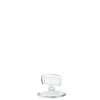 Ценникодержатель на круглой подставке, пластик, 5&times;5&times;2,9 см, цвет прозрачный