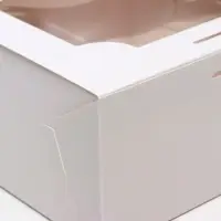 Коробка для 4 пирожных, белая, 16&times;16&times;8 см