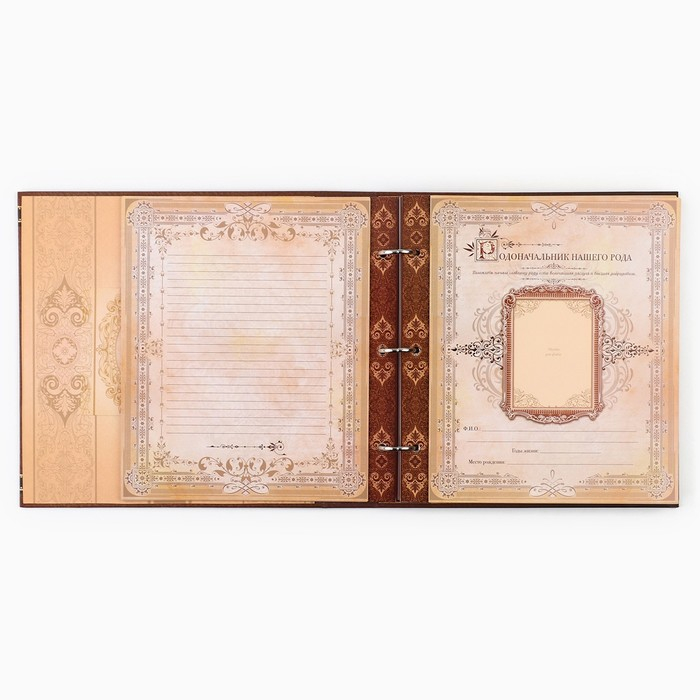 Родословная книга с рамкой под фото &laquo;Семейная летопись&raquo;, 50 листов, 21,5 х 23,7 см.