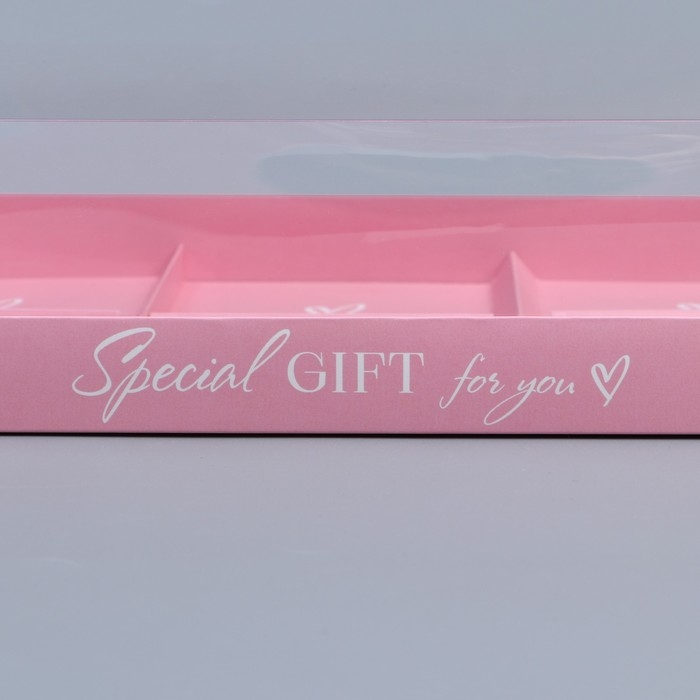 Коробка кондитерская для муссовых пирожных &laquo;Сердечки&raquo;, 27 х 17.8 х 6.5 см