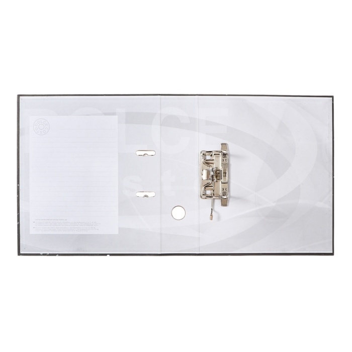 Папка-регистратор 75 мм, А4, Calligrata, эконом мрамор, черная, МИКС