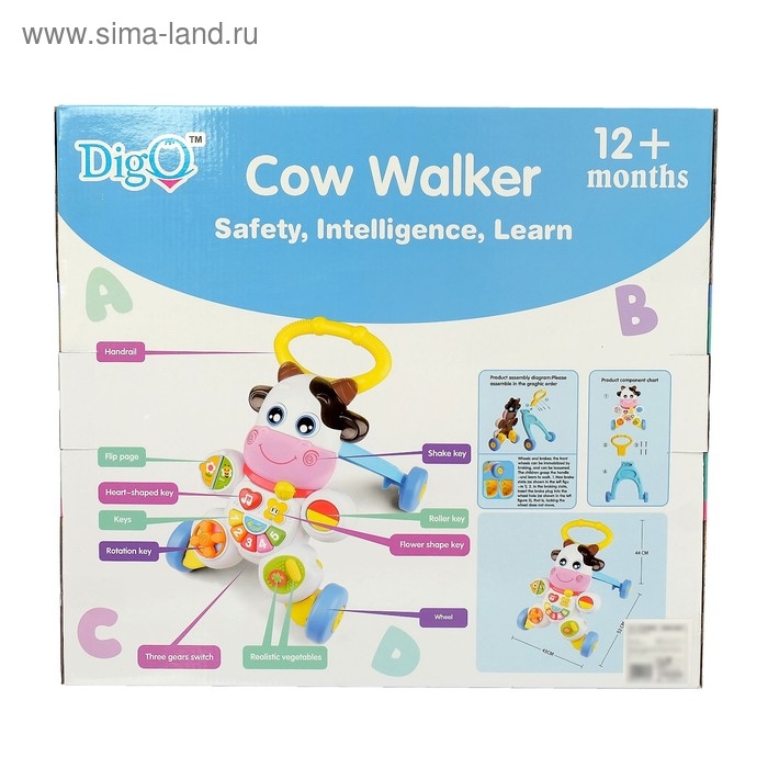 Каталка - ходунок &laquo;Коровка&raquo;, звуковые эффекты