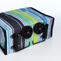 Сумка хозяйственная складная на липучке, 2 колеса, цвет разноцветный