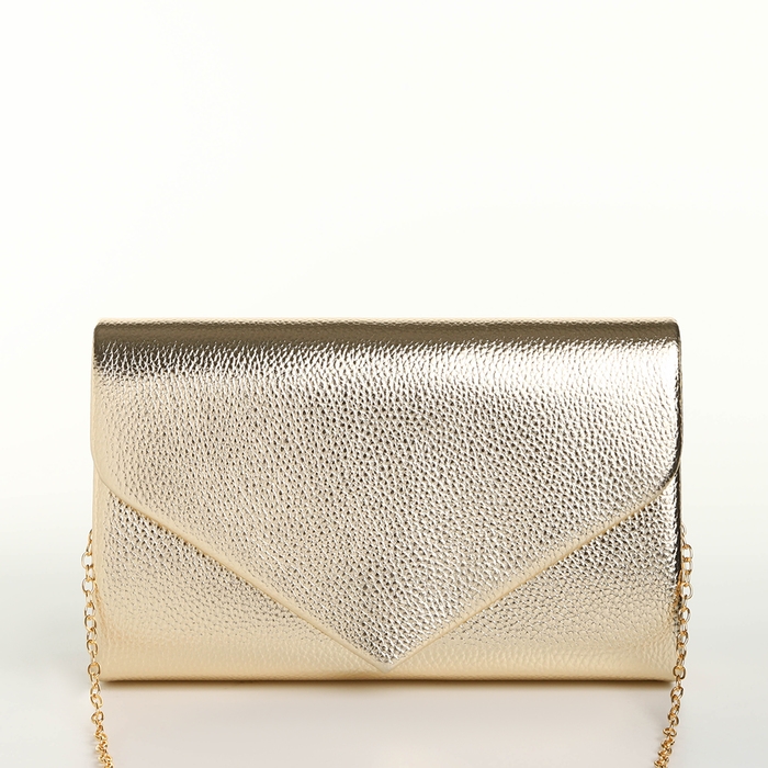 Сумка-клатч на магните, цвет золотой