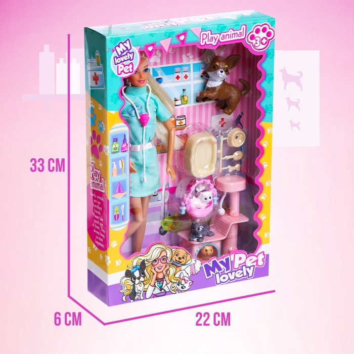 Кукла модель &laquo;Ветеринар&raquo; с аксессуарами, МИКС