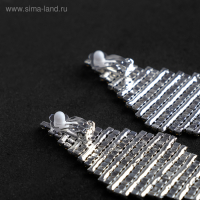 Клипсы &laquo;Вечеринка&raquo; треугольник, цвет белый в серебре