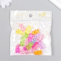 Декор для творчества пластик "Мармеладный мишка с петелькой" набор 20 шт МИКС 0,5х1,1х1,7 см