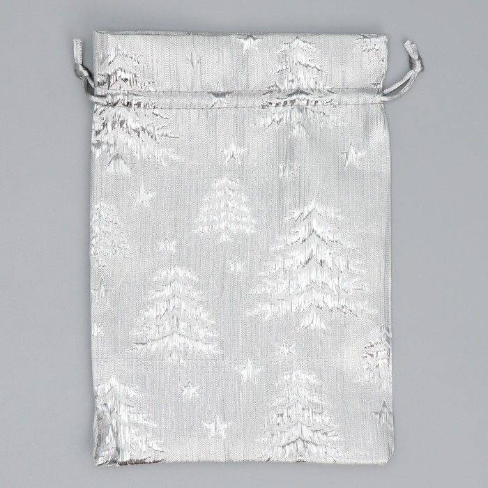 Мешочек подарочный парча &laquo;Новогодний лес&raquo;, 16 х 24 см, Новый год