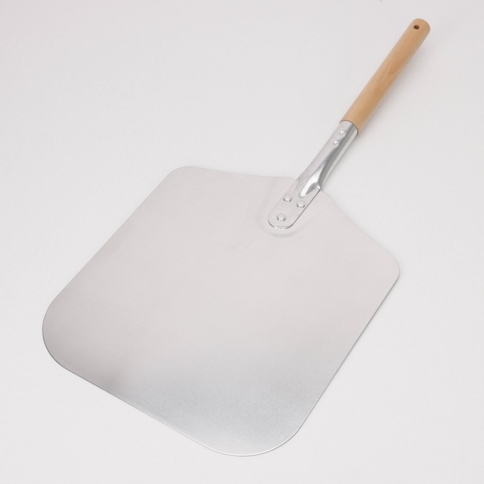 Лопата для пиццы из нержавеющей стали &laquo;Общепит&raquo;, 66&times;30,5&times;2 , полотно 35,5х31 см, толщина 1,5 мм