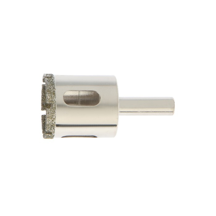 Сверло алмазное по стеклу и керамике ТУНДРА, трехгранный хвостовик, 32 х 65 мм