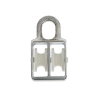 Блок двойной ТУНДРА krep, с нейлоновым шкивом, 20 мм, 10 шт.