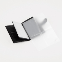 Портмоне мужское на кнопке, 3 в 1, для автодокументов и паспорта, 2 отдела, для карт, для монет, цвет чёрный