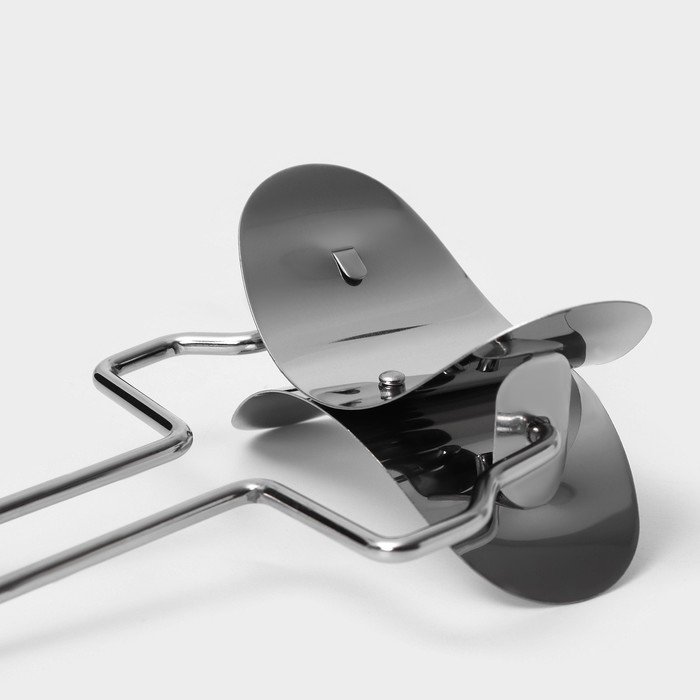 Ролик для вырезания кругов из теста Доляна, d=8 см, цвет серебристый