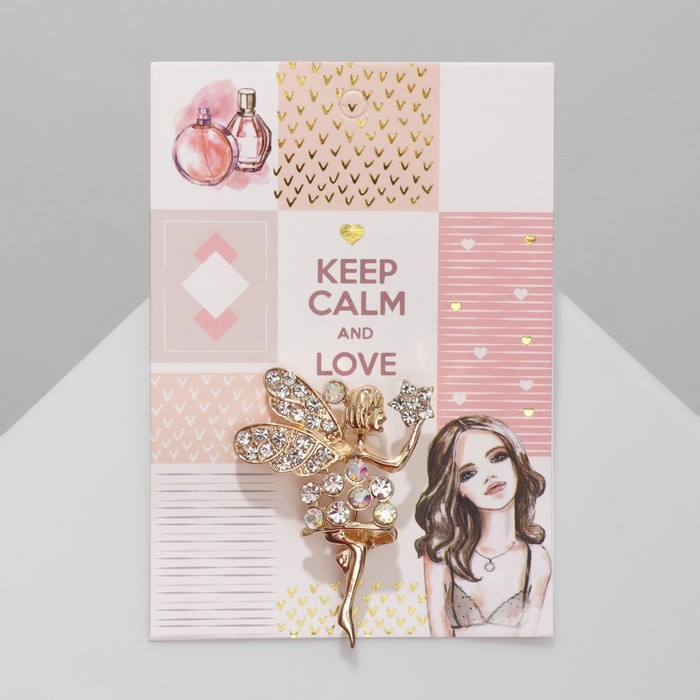 Брошь &laquo;Дюймовочка&raquo;, цвет радужный в золоте