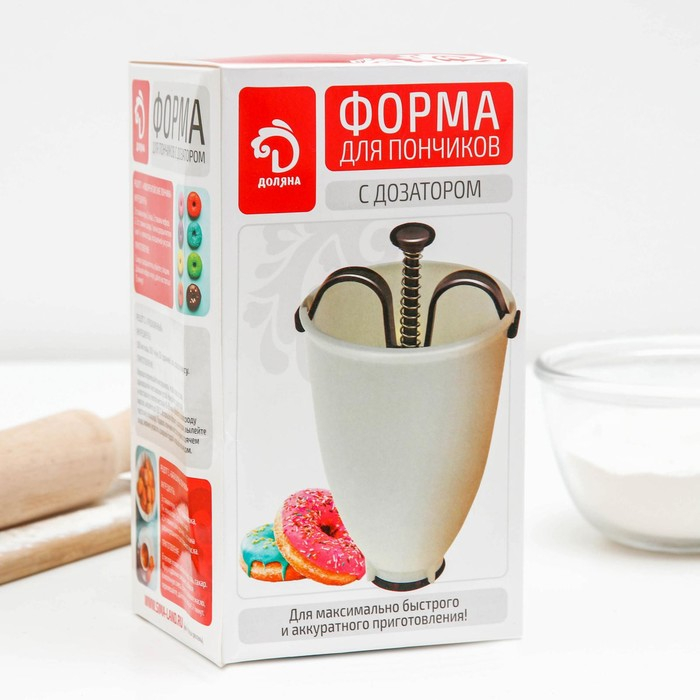 Форма для пончиков Доляна, 10&times;19 см, цвет белый
