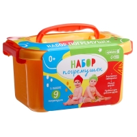 Набор погремушек для малышей, в контейнере, 9 шт.