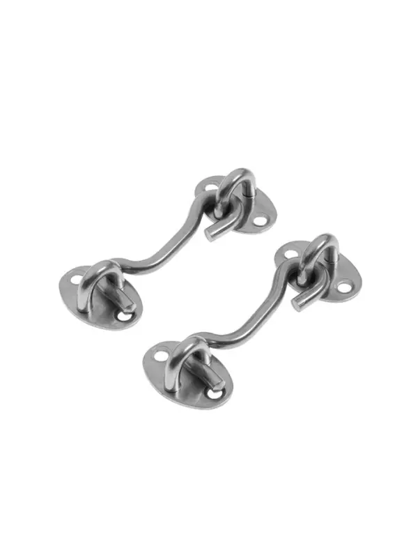 Крючок ветровой LOCKLAND KV001, L=75 мм, нержа, цвет хром, 2 шт