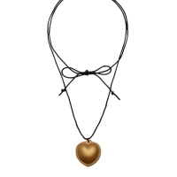 Портупея с кулоном &laquo;Сердечко&raquo; кожа, трансформер, цвет золото, 150 см