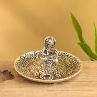 Подставка под благовония "Будда в позе лотоса" алюминий 11х11х7 см