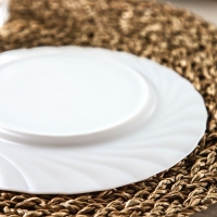 Тарелка десертная Luminarc Trianon, d=19.5 см, стеклокерамика, белая