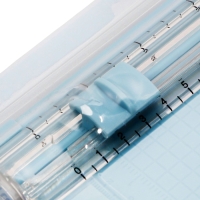 Резак для бумаги роликовый А5, до 3 листов, безопасное, цвет голубой