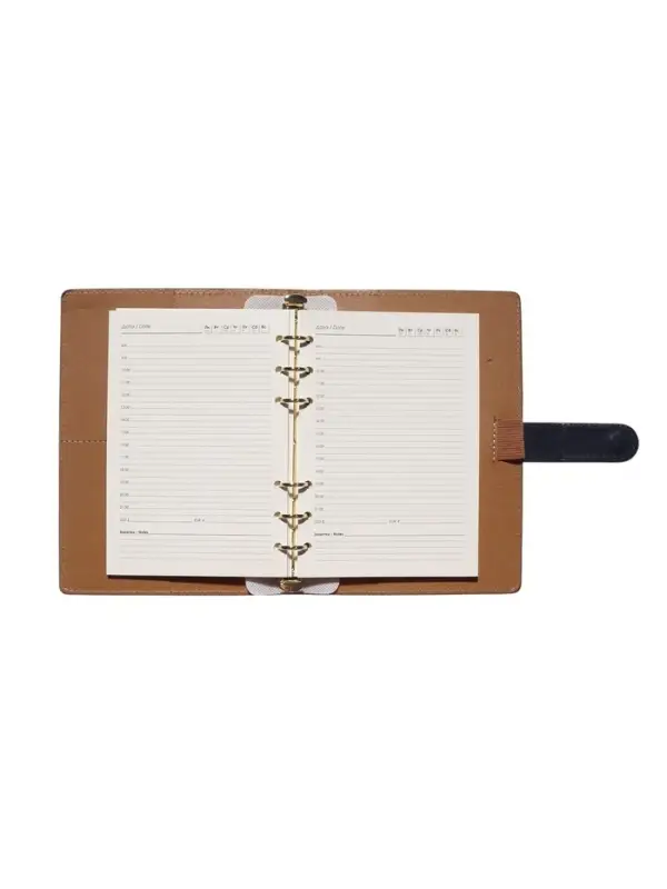 Органайзер на кольцах, C6, с хлястиком, 80л, линия, к/зам, Синий