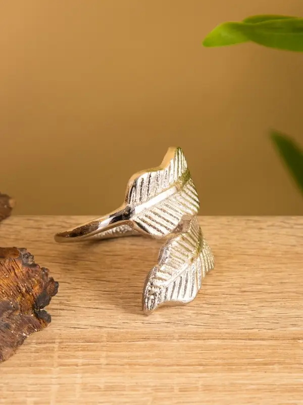 Кольцо для салфеток &laquo;Листья&raquo;, 5&times;5&times;5 см, алюминий