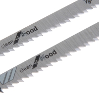 Пилки для лобзиков ТУНДРА, по дереву, чистый прямой рез, HCS, 75/100 х 2.5 мм, 2 шт.