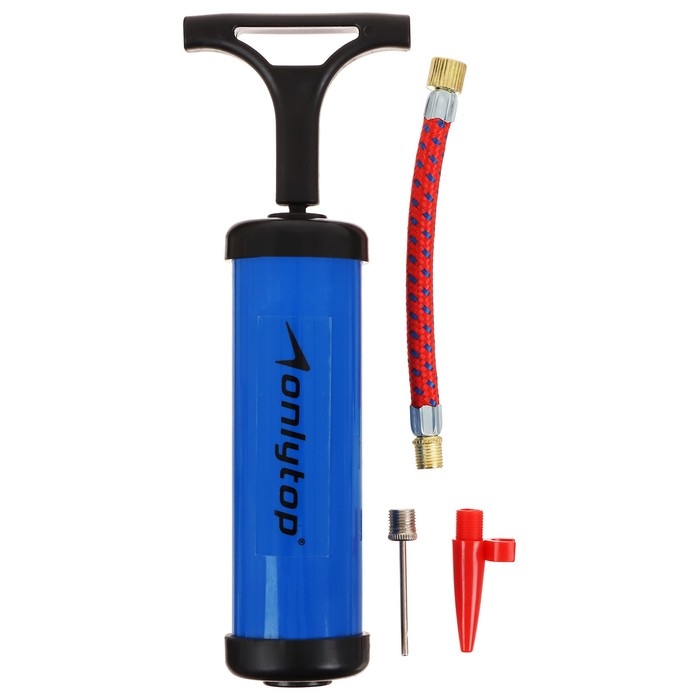 Насос для мячей ONLYTOP, 17 см, 2 насадки, шнур, цвета МИКС Насос для мячей ONLYTOP, 17 см, 2 насадки, шнур, цвета МИКС