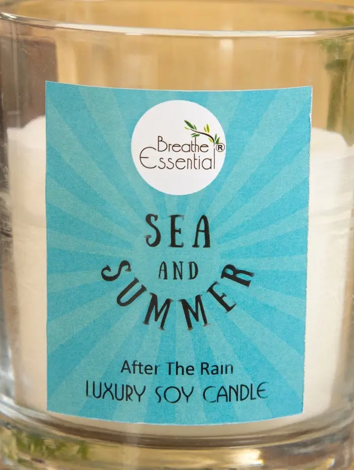 Свеча с кристаллом внутри Sea and Summer "After the rain" после дождя, 120 гр