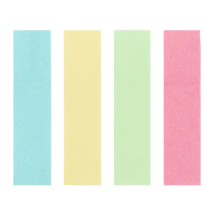 Блок - закладка с липким краем, 12&times;50 мм, бумажные, 4 цвета по 80 листов, пастель