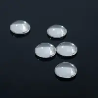Кабошон стекло, круг 10мм (набор 5 шт.), цвет прозрачный