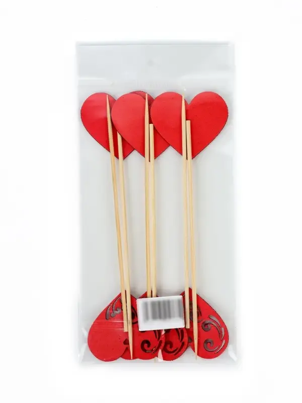 Шпажки для канапе &laquo;Сердечки ажур&raquo;, 6 шт
