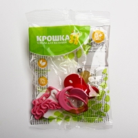 Соска - пустышка латексная ортодонтическая &laquo;Мур-мур&raquo;, от 0 мес., с держателем, цвет розовый